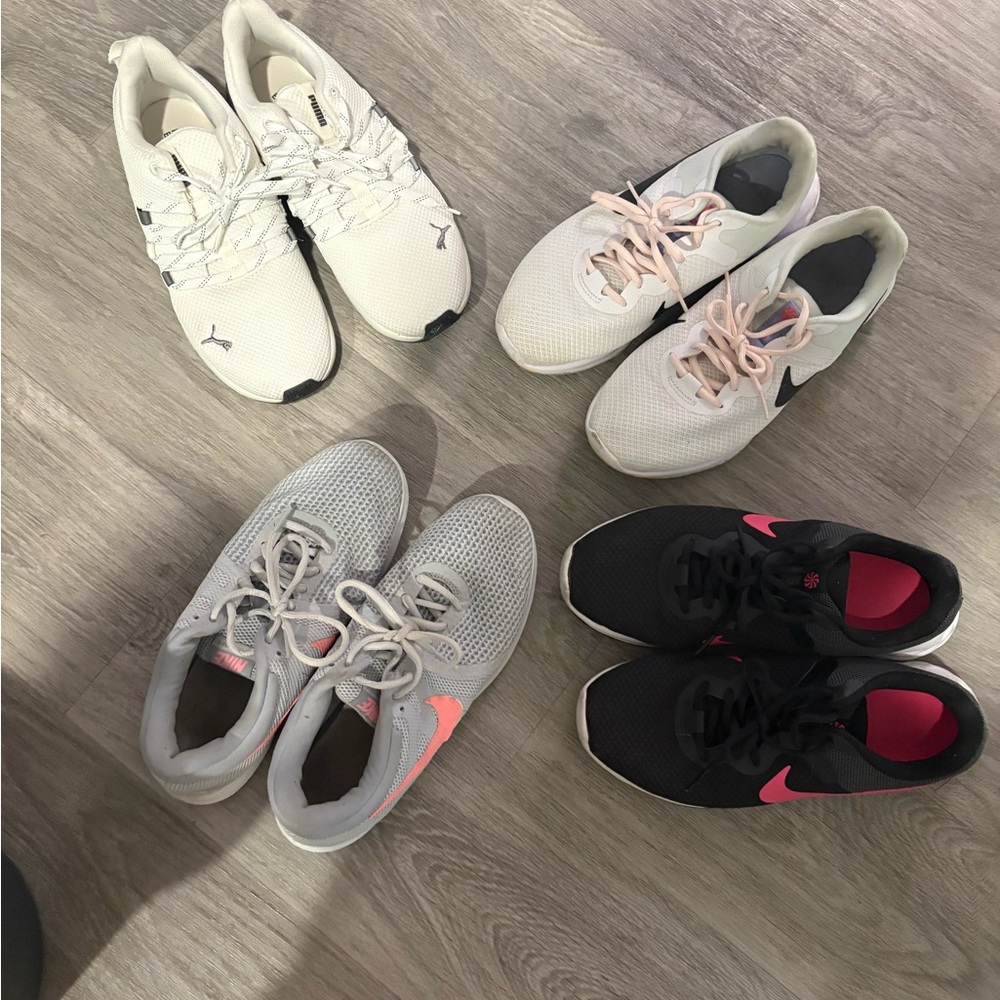 Nike Women's Athletic Shoes - White, Gray, Black, Pink